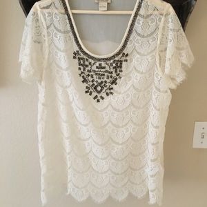 Lucky Brand Ivory Blouse